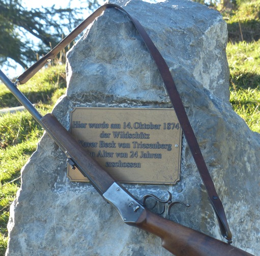 Gedenkstein für einen Raubschützen.