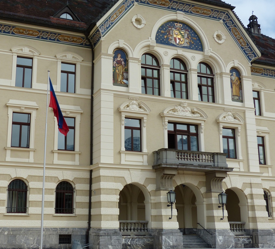 Government building in Vaduz, Principality of Liechtenstein