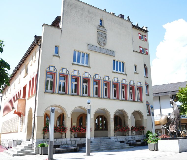 Town Hall in Vaduz, Principality of Liechtenstein